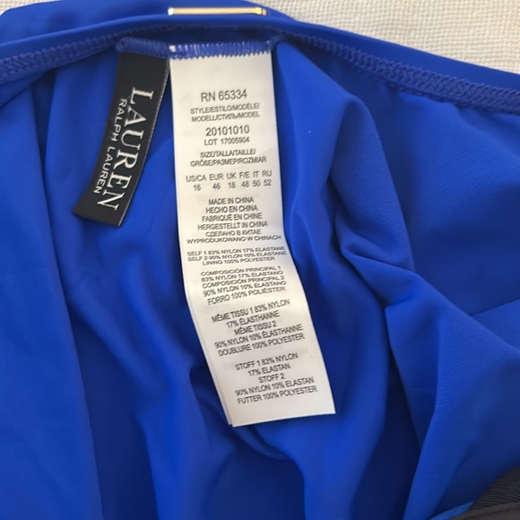 NWT GORGEOUS RALPH LAUREN SWIMSUIT 16 - Picture 4 of 5